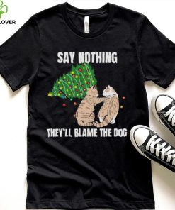 Official Cat meme blame the dog Christmas T shirt