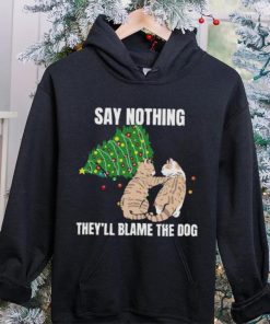 Official Cat meme blame the dog Christmas T shirt