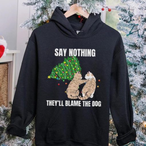 Official Cat meme blame the dog Christmas T shirt