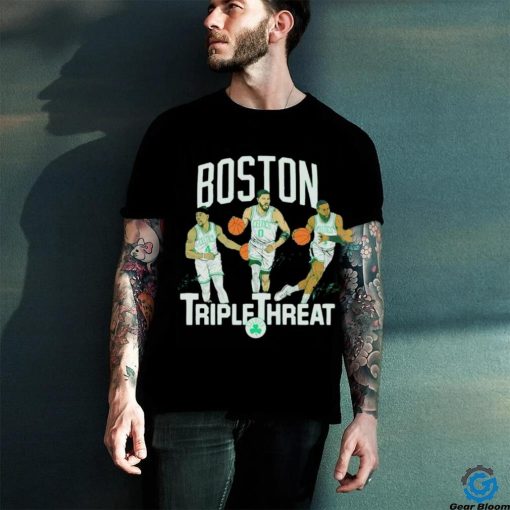 Official Celtics Triple Threat Holiday Tatum Brown Shirt