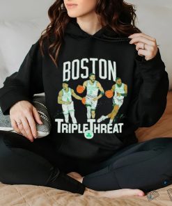 Official Celtics Triple Threat Holiday Tatum Brown Shirt