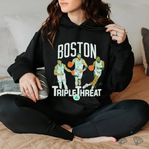 Official Celtics Triple Threat Holiday Tatum Brown Shirt