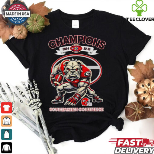 Official Champions 2024 22 19 Southeastern Conference Georgia Bulldogs mascot shirt