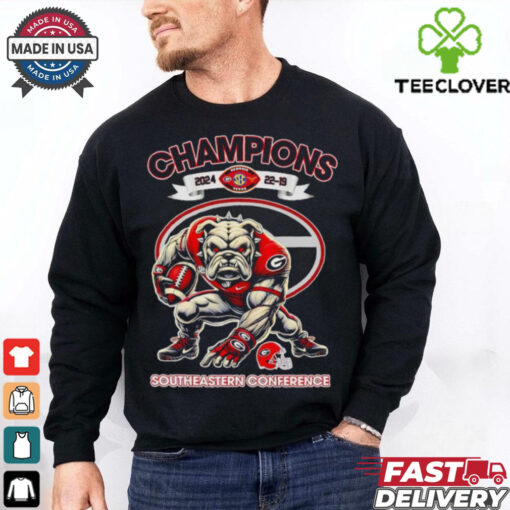 Official Champions 2024 22 19 Southeastern Conference Georgia Bulldogs mascot shirt