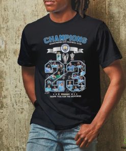 Official Champions Manchester City Football Club 2022 23 Thank You For The Memories T Shirt