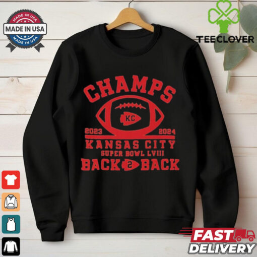 Official Champs 2023 2024 Kansas City Super Bowl LVIII Back 2 Back Shirt