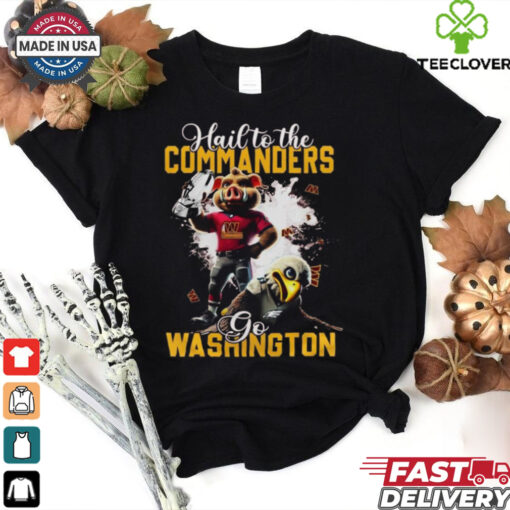 Official Champs On Our Way To The Washington Commanders Hail To The Go Mascot 2025 Shirt