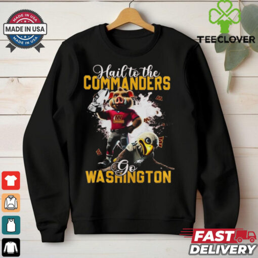 Official Champs On Our Way To The Washington Commanders Hail To The Go Mascot 2025 Shirt