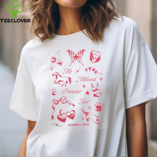 Official Chappell Roan Merch Midwest Princess 2024 Tour Tee shirt