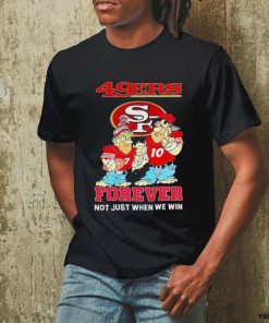 Official Charvarius Ward and Jimmy Garoppolo cartoon SF 49ers forever not just when we win hoodie, sweater, longsleeve, shirt v-neck, t-shirt