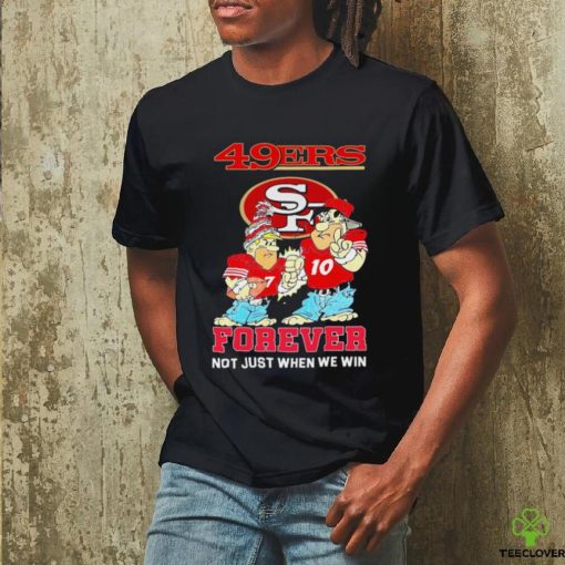 Official Charvarius Ward and Jimmy Garoppolo cartoon SF 49ers forever not just when we win hoodie, sweater, longsleeve, shirt v-neck, t-shirt