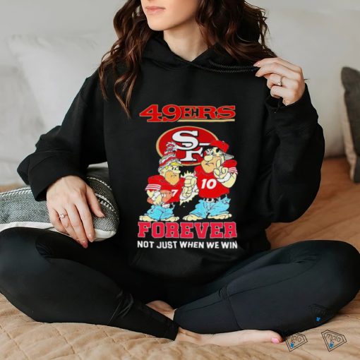 Official Charvarius Ward and Jimmy Garoppolo cartoon SF 49ers forever not just when we win hoodie, sweater, longsleeve, shirt v-neck, t-shirt