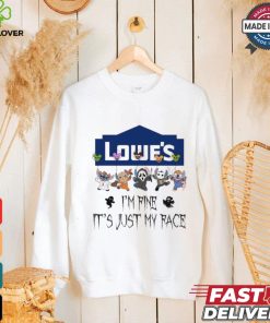 Official Chibi Horror Movie Characters Lowe’s I’m Fine It’s Just My Face Halloween shirt