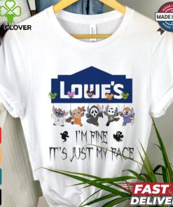 Official Chibi Horror Movie Characters Lowe’s I’m Fine It’s Just My Face Halloween shirt