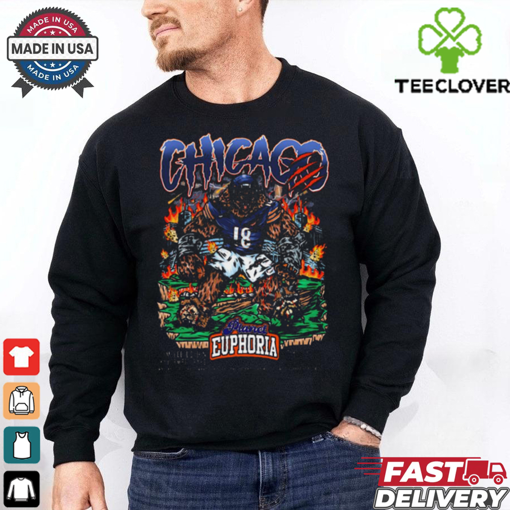 Official Chicago Bears Football NFL Planet Euphoria Art Mascot t shirt Official Chicago Bears Football NFL Planet Euphoria Art Mascot t shirt