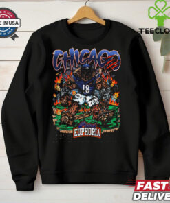 Official Chicago Bears Football NFL Planet Euphoria Art Mascot t shirt