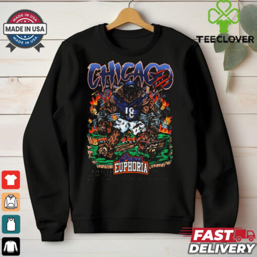 Official Chicago Bears Football NFL Planet Euphoria Art Mascot t shirt