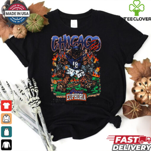 Official Chicago Bears Football NFL Planet Euphoria Art Mascot t shirt