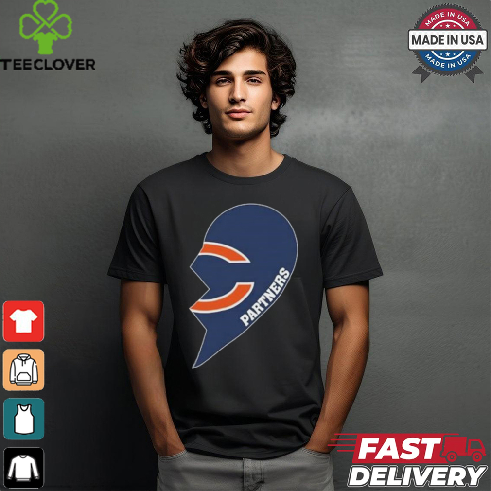 Official Chicago Bears Partners Half Heart Shirt Official Chicago Bears Partners Half Heart Shirt