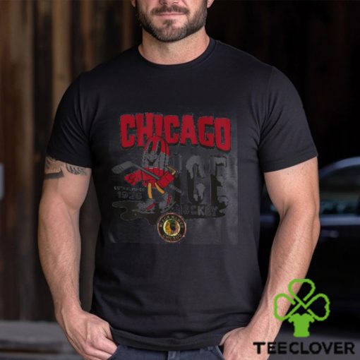 Official Chicago Blackhawks Mitchell And Ness Youth Popsicle T Shirt