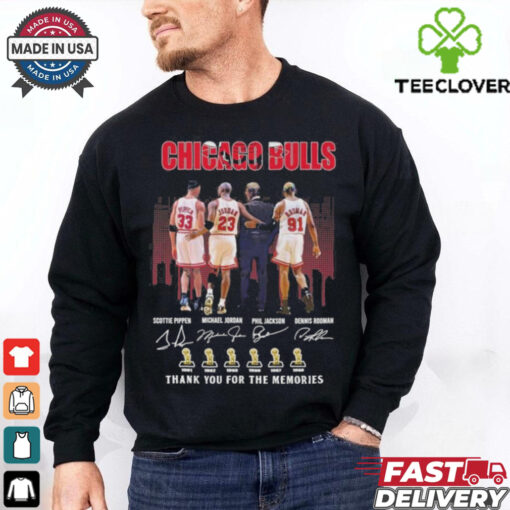 Official Chicago Bulls NBA Thank You For The Memories Signatures T Shirt
