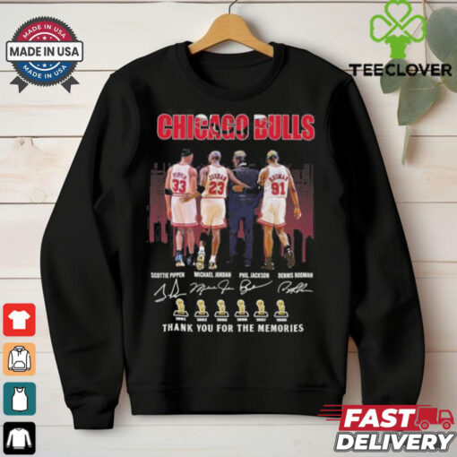 Official Chicago Bulls NBA Thank You For The Memories Signatures T Shirt