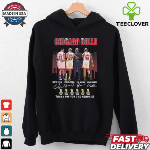 Official Chicago Bulls NBA Thank You For The Memories Signatures T Shirt
