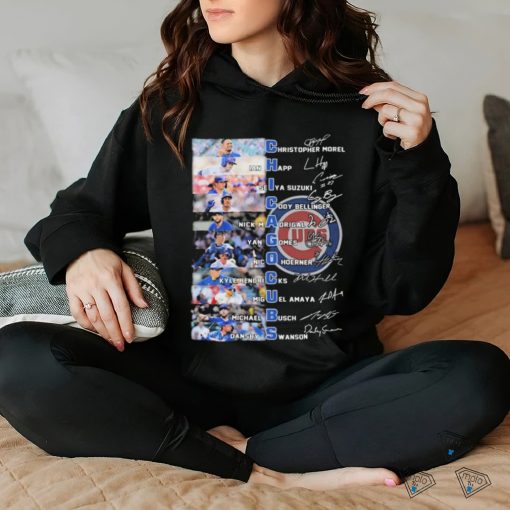 Official Chicago Cubs Baseball Team Players 2024 Signatures Shirt