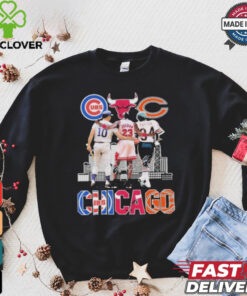 Official Chicago Cubs Ron Santo Chicago Bulls Michael Jordan Chicago Bears Walter Payton T Shirt