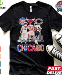 Official Chicago Cubs Ron Santo Chicago Bulls Michael Jordan Chicago Bears Walter Payton T Shirt