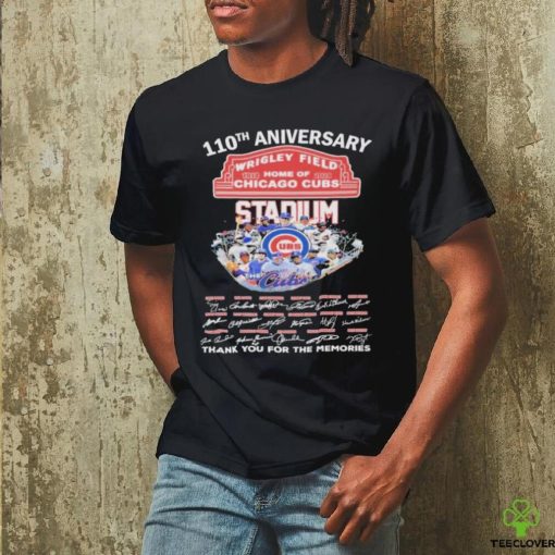 Official Chicago Cubs Wrigley Field 110th Anniversary Thank You For The Memories T Shirt