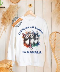 Official Childless Cat Lady Coquette Kamala Harris Cat Voting For Madam President T hoodie, sweater, longsleeve, shirt v-neck, t-shirt