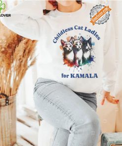 Official Childless Cat Lady Coquette Kamala Harris Cat Voting For Madam President T hoodie, sweater, longsleeve, shirt v-neck, t-shirt