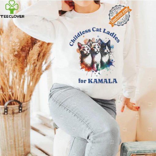 Official Childless Cat Lady Coquette Kamala Harris Cat Voting For Madam President T hoodie, sweater, longsleeve, shirt v-neck, t-shirt