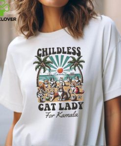 Official Childless Cat Lady For Kamala Shirt Madam President Kamala Harris 2024 Shirt