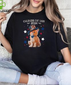 Official Childless cat lady 2024 ladies voting Kamala cat us flag hat T hoodie, sweater, longsleeve, shirt v-neck, t-shirt