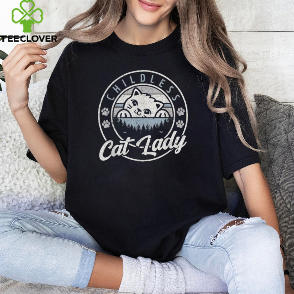 Official Childless cat lady cute cat vintage T shirt Official Childless cat lady cute cat vintage T shirt