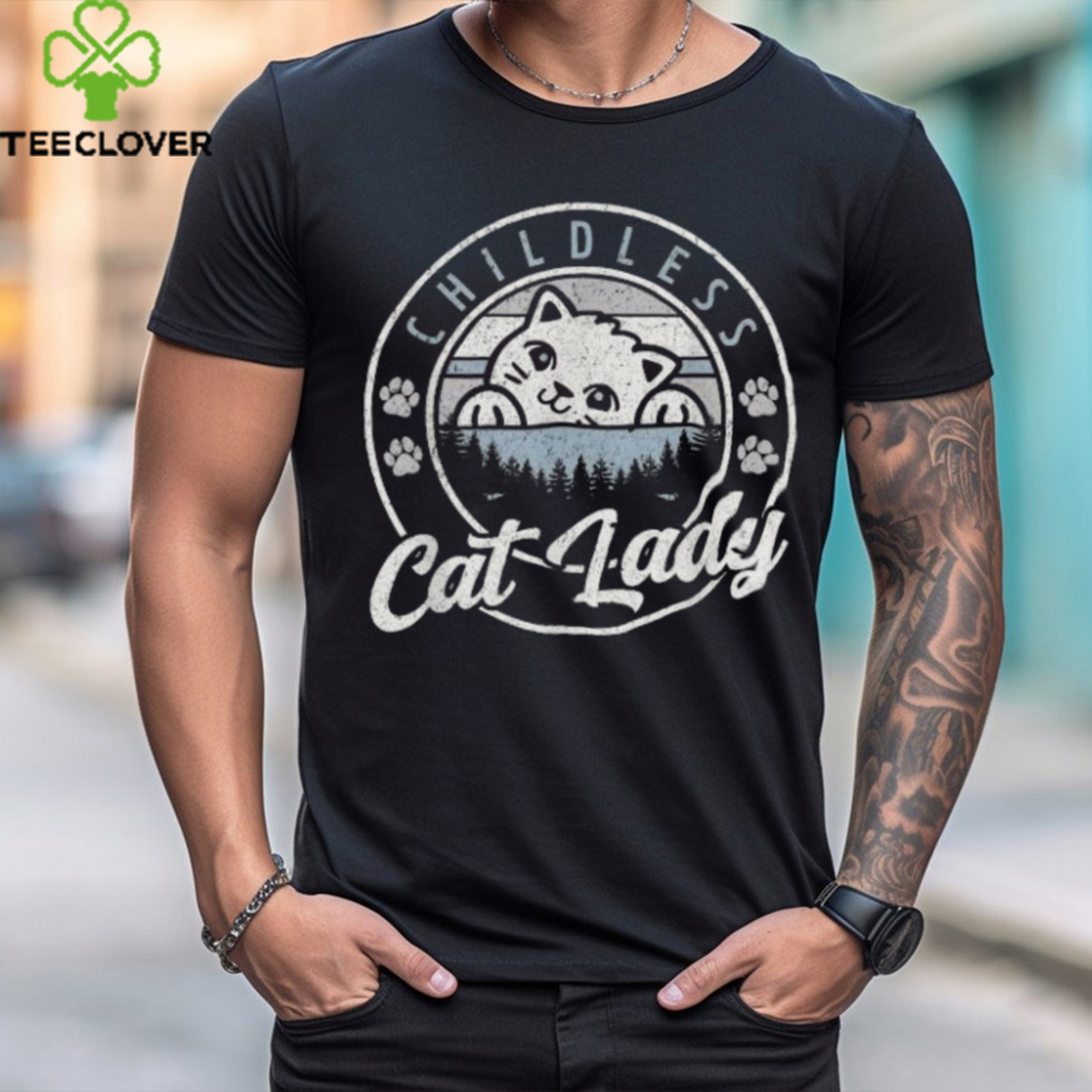 Official Childless cat lady cute cat vintage T shirt Official Childless cat lady cute cat vintage T shirt