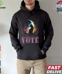 Official Childless cat lady vote vote like a childless cat lady halloween T shirt