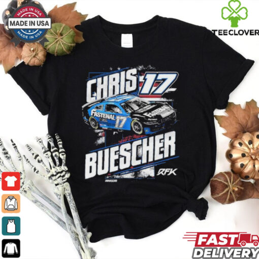 Official Chris Buescher RFK 2024 Fastenal Patriotic Nascar T Shirts