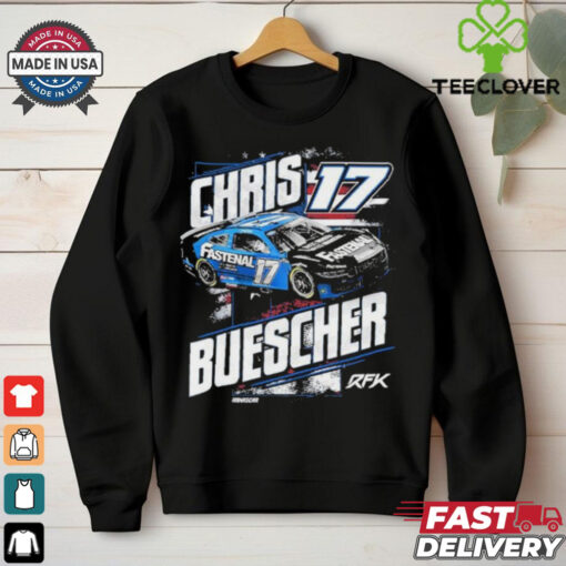 Official Chris Buescher RFK 2024 Fastenal Patriotic Nascar T Shirts