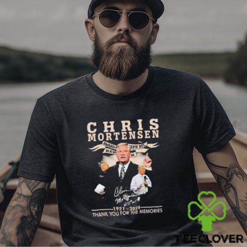Official Chris Mortensen 1951 2024 Thank You For The Memories Signature Shirt
