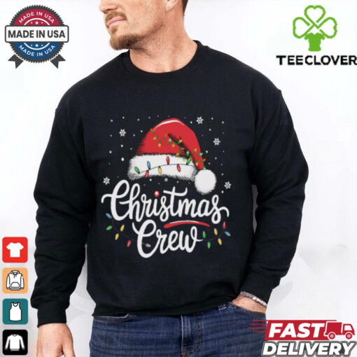 Official Christmas 2024 Cousin Crew Xmas Lights Santa Hat Pajamas Shirt