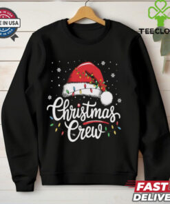 Official Christmas 2024 Cousin Crew Xmas Lights Santa Hat Pajamas Shirt with a fun, festive design featuring Christmas lights and a Santa hat.