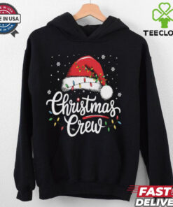 Official Christmas 2024 Cousin Crew Xmas Lights Santa Hat Pajamas Shirt with a fun, festive design featuring Christmas lights and a Santa hat.