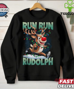 Official Christmas 5k run run rudolph holiday team running matching T shirt