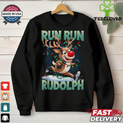 Official Christmas 5k run run rudolph holiday team running matching T shirt