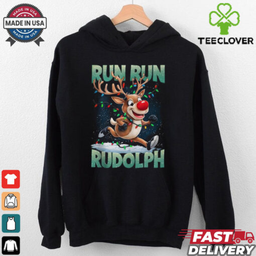 Official Christmas 5k run run rudolph holiday team running matching T shirt