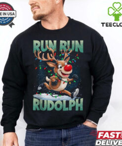 Official Christmas 5k run run rudolph holiday team running matching T shirt