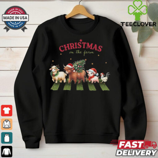 Official Christmas On The Farm Christmas Shirt